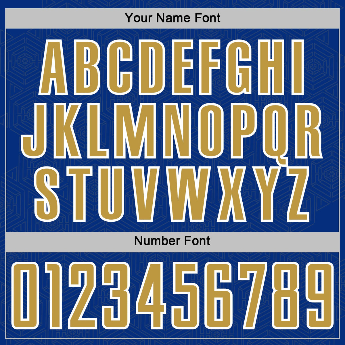 Custom Royal Old Gold-White Geometric Shape Sports Sublimation Soccer Uniform Jersey Limited