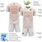 Custom White Orange Geometric Shape Sports Sublimation Soccer Uniform Jersey Limited