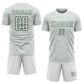 Custom White Green Geometric Shape Sports Sublimation Soccer Uniform Jersey Limited