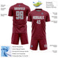 Custom Crimson Gray-White Geometric Shape Sports Sublimation Soccer Uniform Jersey Limited