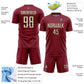 Custom Crimson Cream-Black Geometric Shape Sports Sublimation Soccer Uniform Jersey Limited