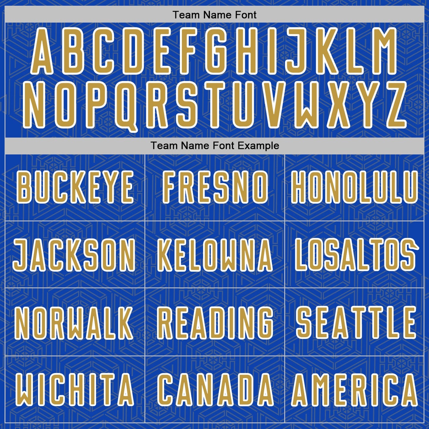 Custom Thunder Blue Old Gold-White Geometric Shape Sports Sublimation Soccer Uniform Jersey Limited