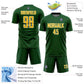 Custom Green Yellow-White Geometric Shape Sports Sublimation Soccer Uniform Jersey Limited