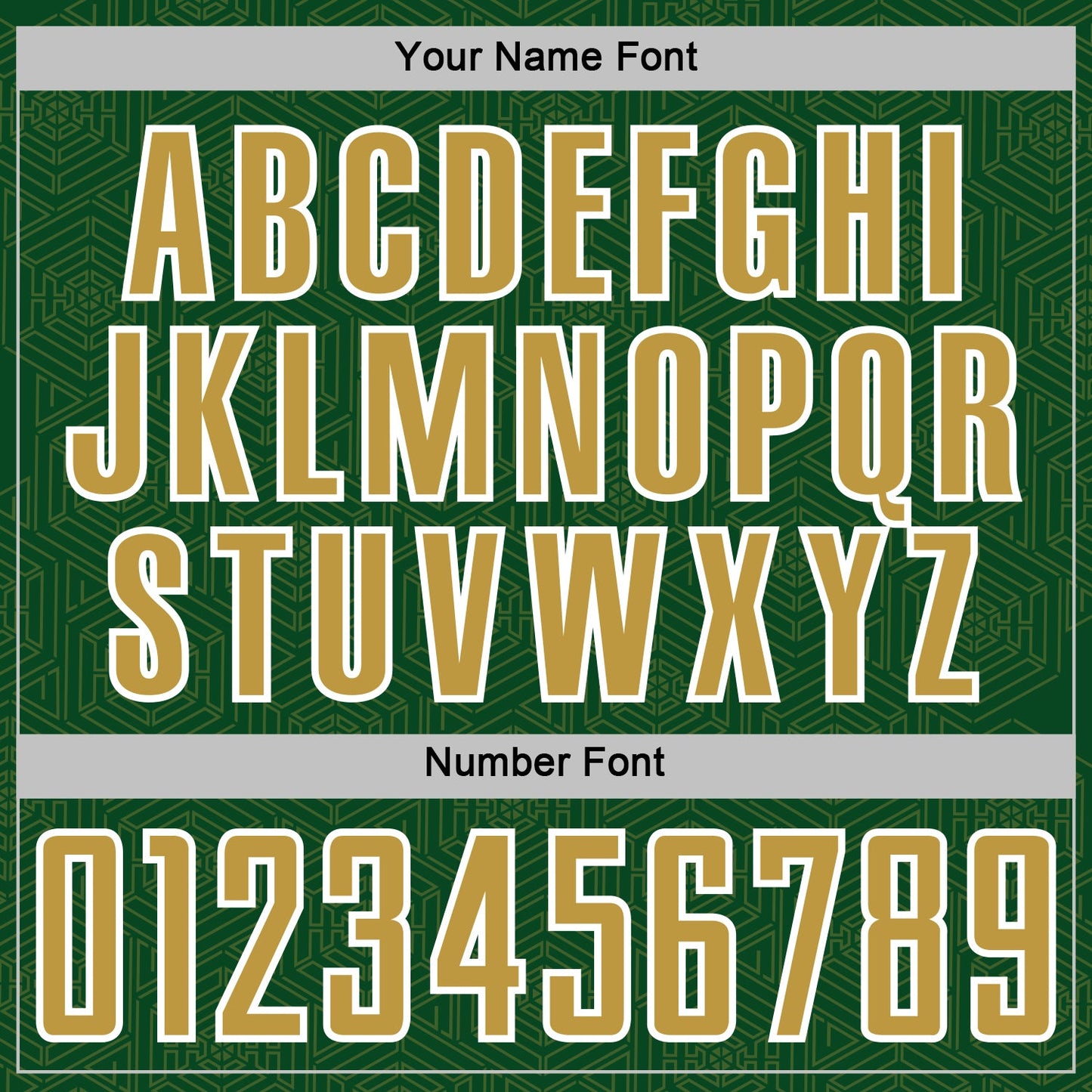 Custom Green Old Gold-White Geometric Shape Sports Sublimation Soccer Uniform Jersey Limited