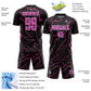 Custom Black Pink-Light Blue Lightning Sports Sublimation Soccer Uniform Jersey Limited