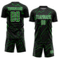 Custom Black Grass Green-White Lightning Sports Sublimation Soccer Uniform Jersey Limited