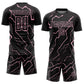 Custom Black Light Pink Lightning Sports Sublimation Soccer Uniform Jersey Limited
