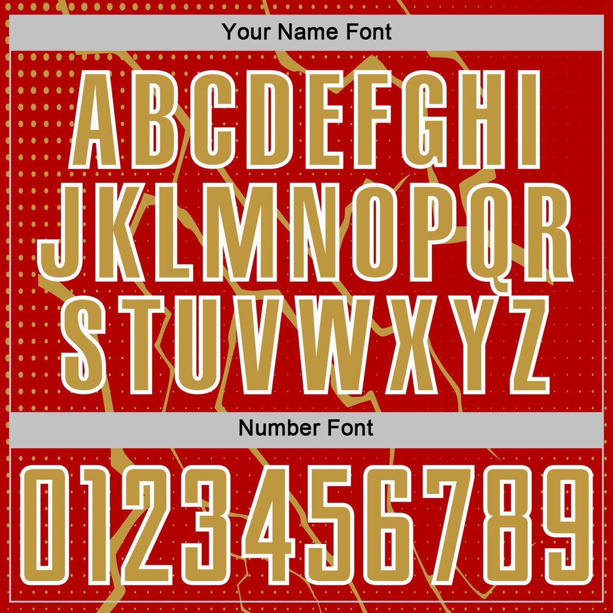 Custom Red Old Gold-White Lightning Sports Sublimation Soccer Uniform Jersey Limited