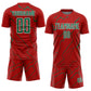 Custom Red Kelly Green-White Lightning Sports Sublimation Soccer Uniform Jersey Limited