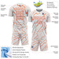 Custom White Orange Lightning Sports Sublimation Soccer Uniform Jersey Limited