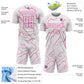 Custom White Pink Lightning Sports Sublimation Soccer Uniform Jersey Limited