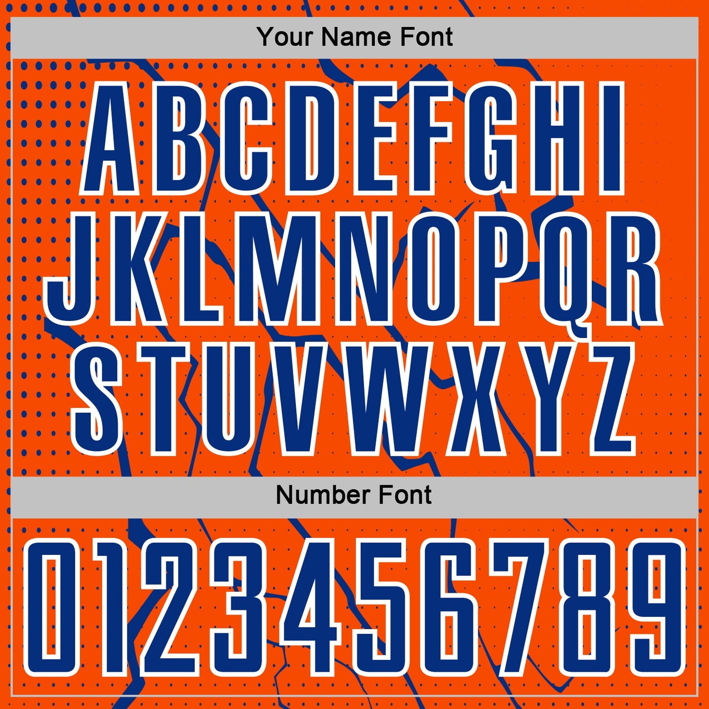 Custom Orange Royal-White Lightning Sports Sublimation Soccer Uniform Jersey Limited