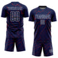 Custom Navy Crimson-White Lightning Sports Sublimation Soccer Uniform Jersey Limited