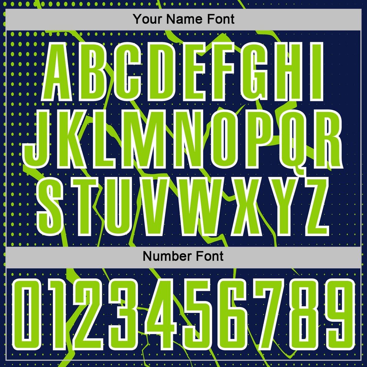 Custom Navy Neon Green-White Lightning Sports Sublimation Soccer Uniform Jersey Limited