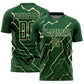Custom Green Cream Lightning Sports Sublimation Soccer Uniform Jersey