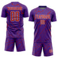 Custom Purple Red-White Lightning Sports Sublimation Soccer Uniform Jersey Limited