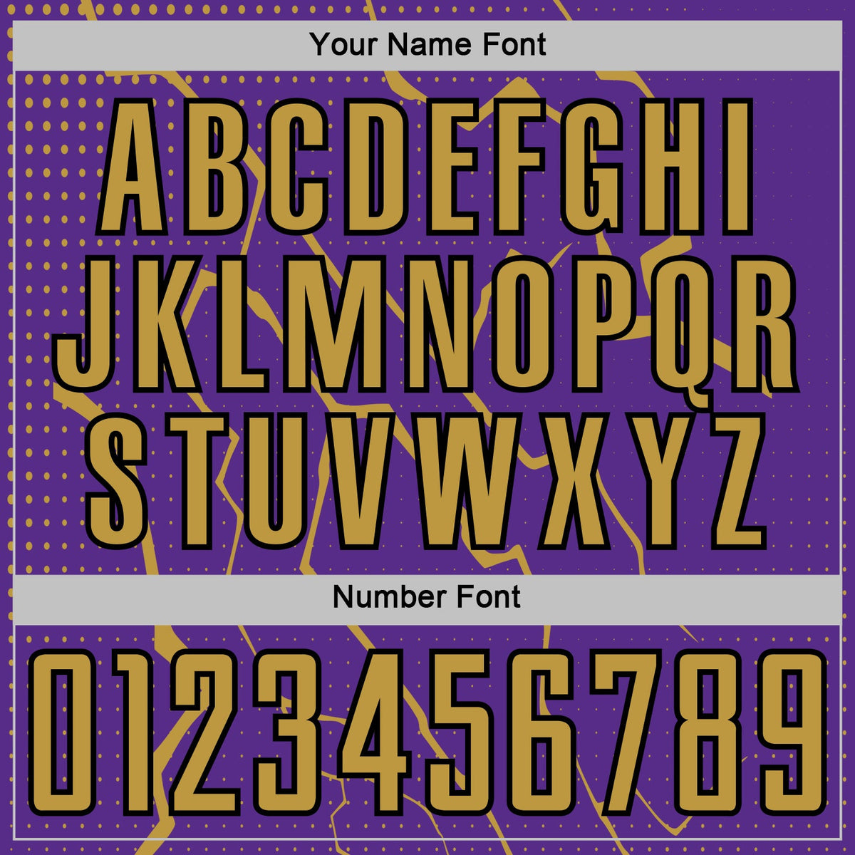 Custom Purple Old Gold-Black Lightning Sports Sublimation Soccer Uniform Jersey Limited