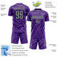 Custom Purple Gray-Black Lightning Sports Sublimation Soccer Uniform Jersey Limited