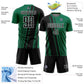 Custom Kelly Green Black-White Lines Sports Sublimation Soccer Uniform Jersey Limited
