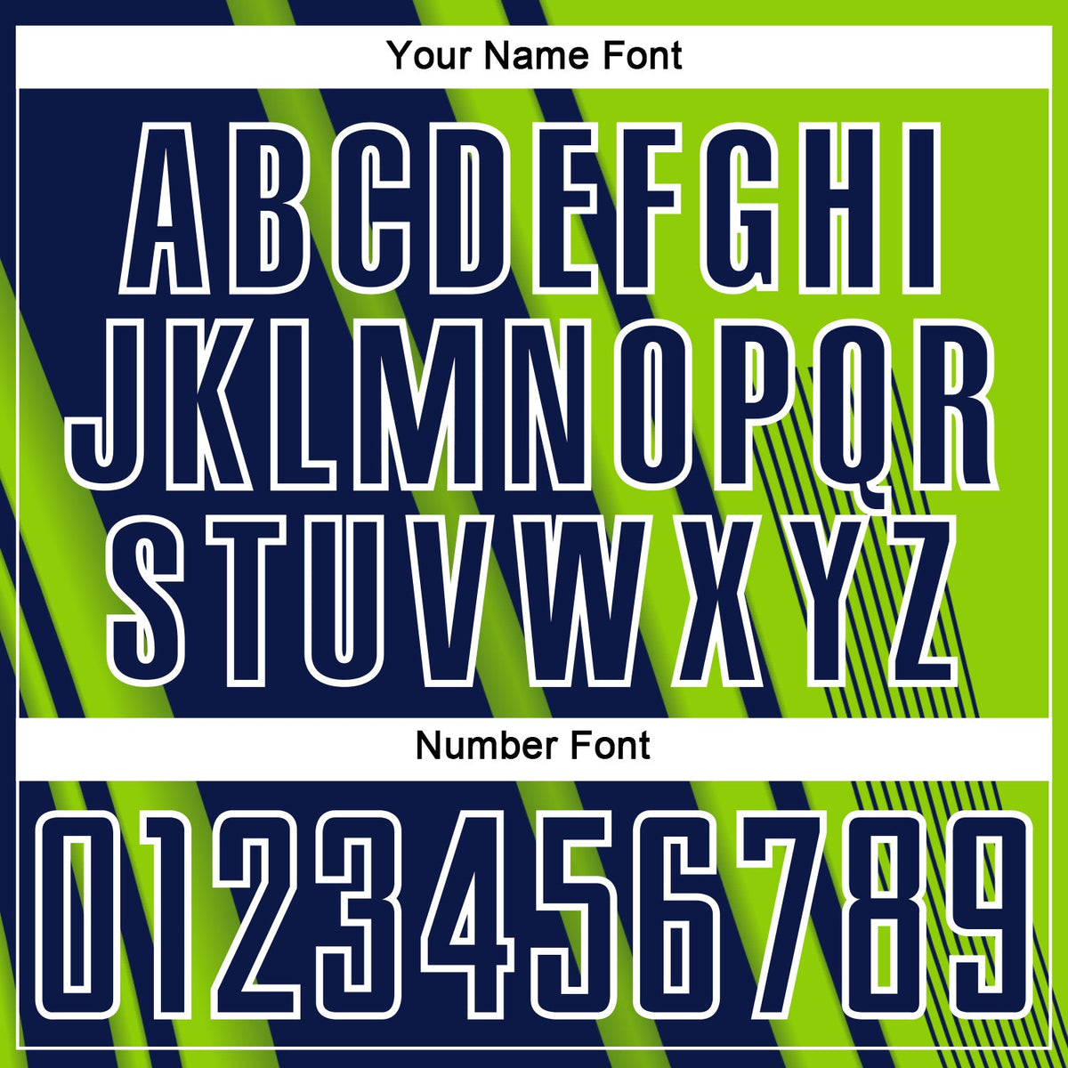 Custom Neon Green Navy-White Lines Sports Sublimation Soccer Uniform Jersey Limited