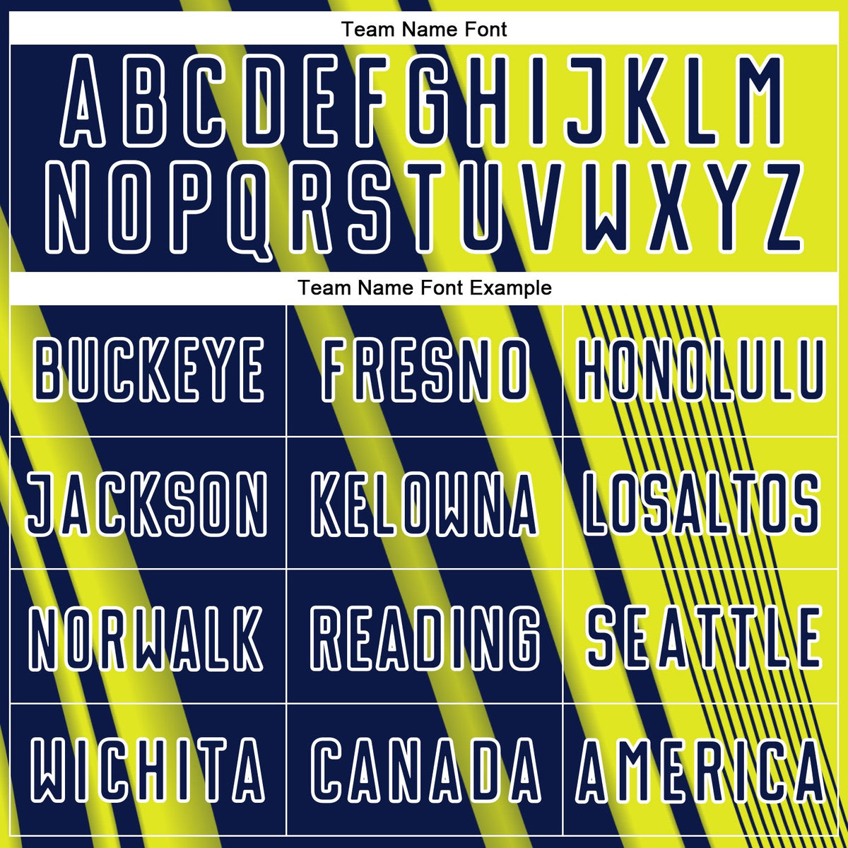 Custom Neon Yellow Navy-White Lines Sports Sublimation Soccer Uniform Jersey Limited