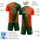 Custom Orange Green-White Lines Sports Sublimation Soccer Uniform Jersey Limited