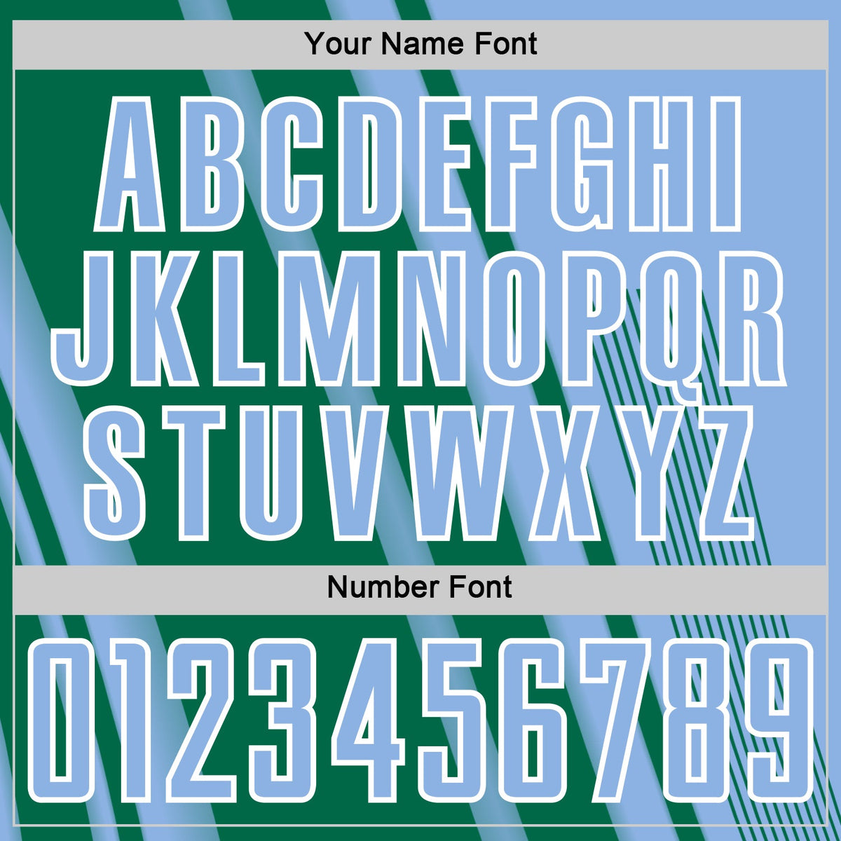 Custom Light Blue Kelly Green-White Lines Sports Sublimation Soccer Uniform Jersey Limited