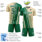 Custom Cream Kelly Green-White Lines Sports Sublimation Soccer Uniform Jersey Limited