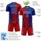 Custom Royal Red-White Lines Sports Sublimation Soccer Uniform Jersey Limited