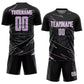 Custom Black Light Purple-White Lines Sports Sublimation Soccer Uniform Jersey Limited