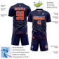 Custom Navy Orange-White Lines Sports Sublimation Soccer Uniform Jersey Limited