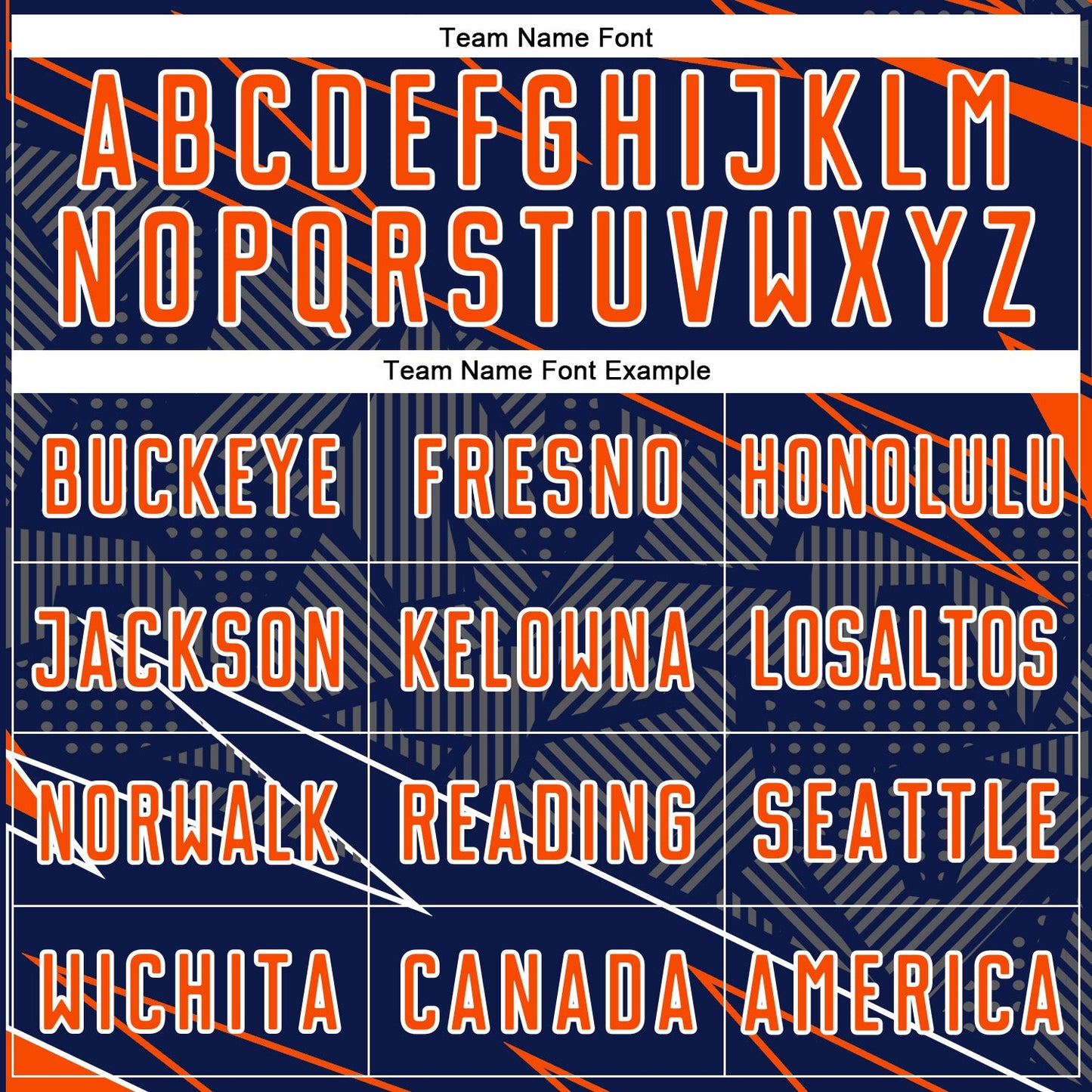 Custom Navy Orange-White Lines Sports Sublimation Soccer Uniform Jersey Limited