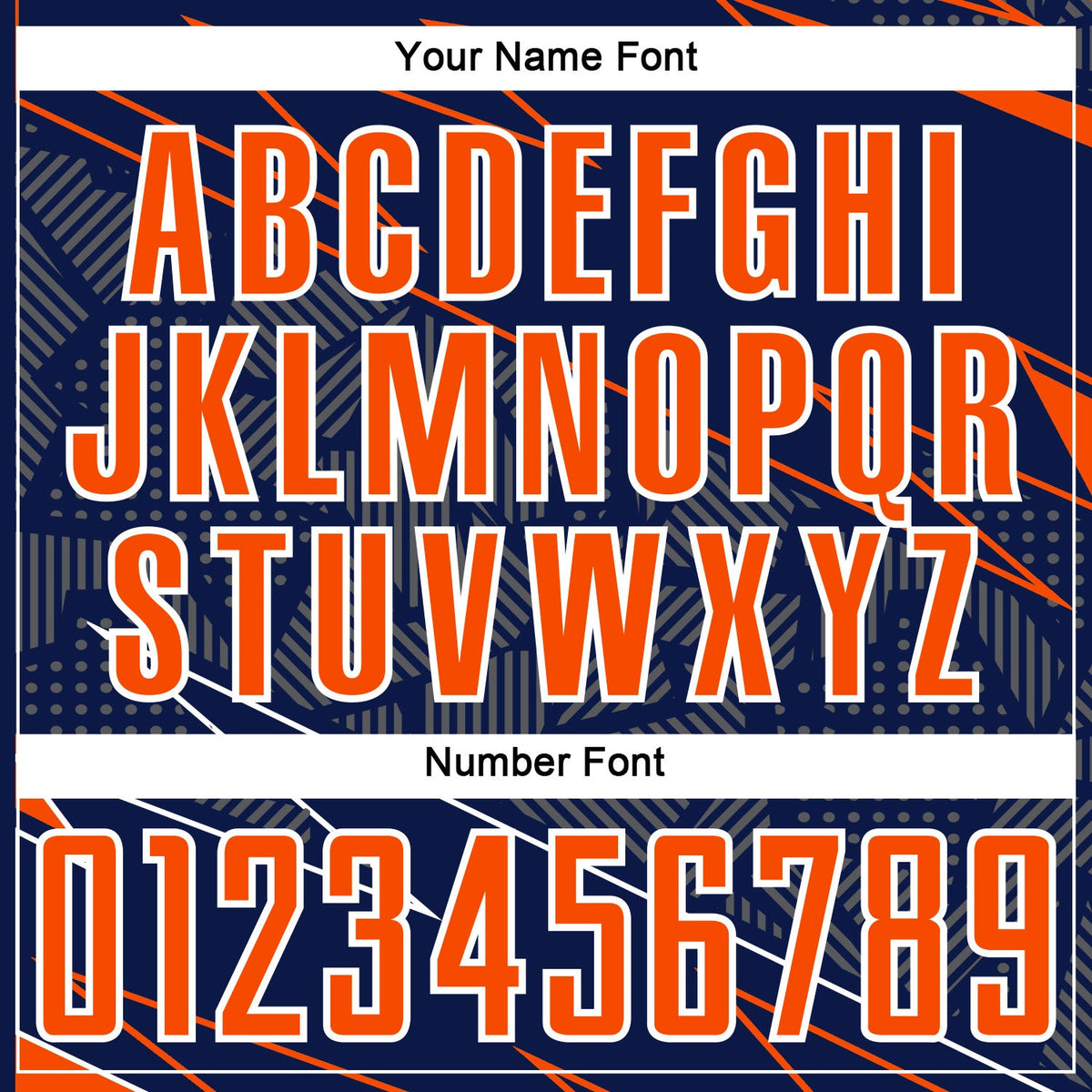 Custom Navy Orange-White Lines Sports Sublimation Soccer Uniform Jersey Limited