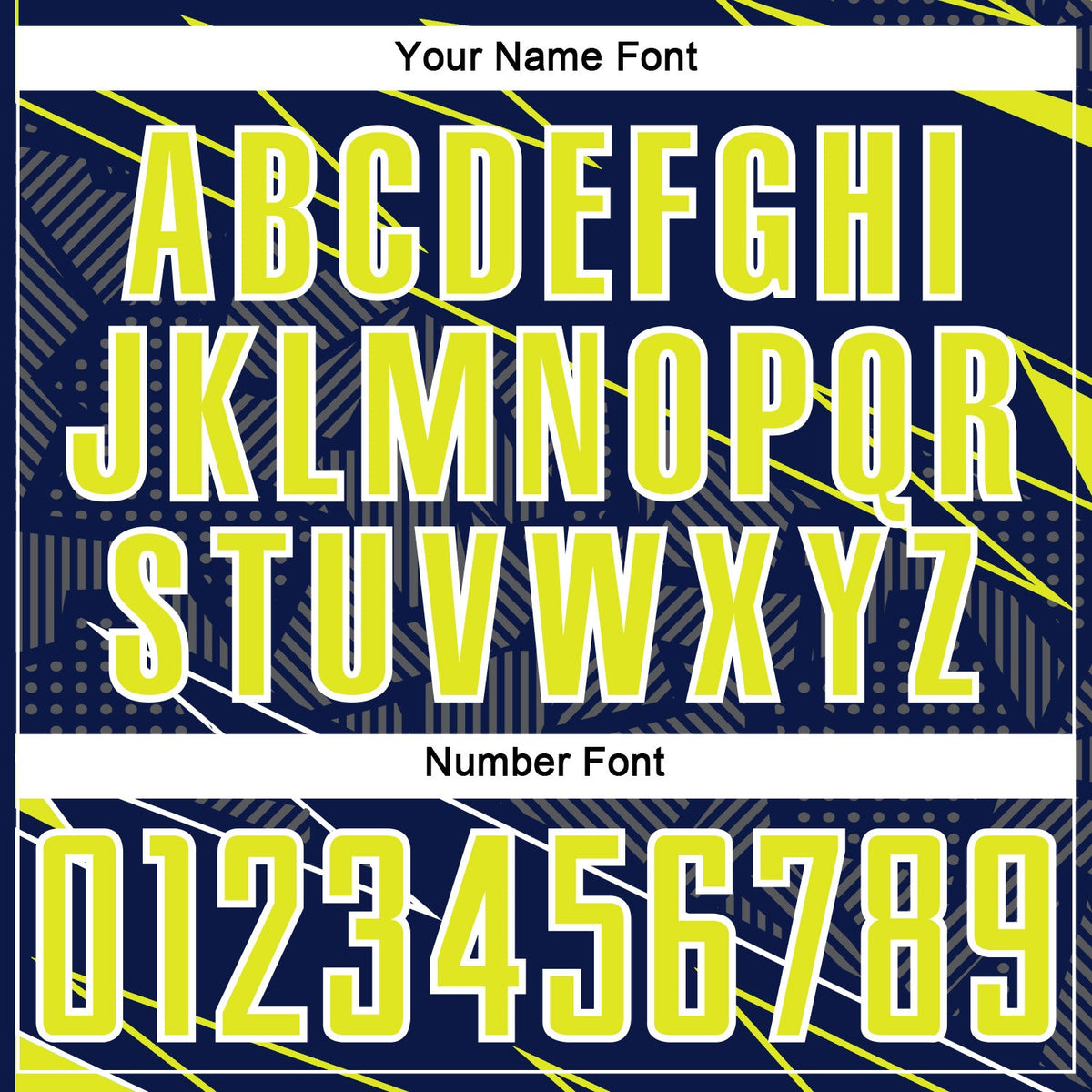 Custom Navy Neon Yellow-White Lines Sports Sublimation Soccer Uniform Jersey Limited