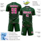 Custom Green Pink-White Lines Sports Sublimation Soccer Uniform Jersey Limited