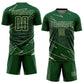 Custom Green Cream Lines Sports Sublimation Soccer Uniform Jersey Limited