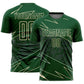 Custom Green Cream Lines Sports Sublimation Soccer Uniform Jersey