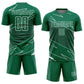 Custom Kelly Green White Lines Sports Sublimation Soccer Uniform Jersey Limited