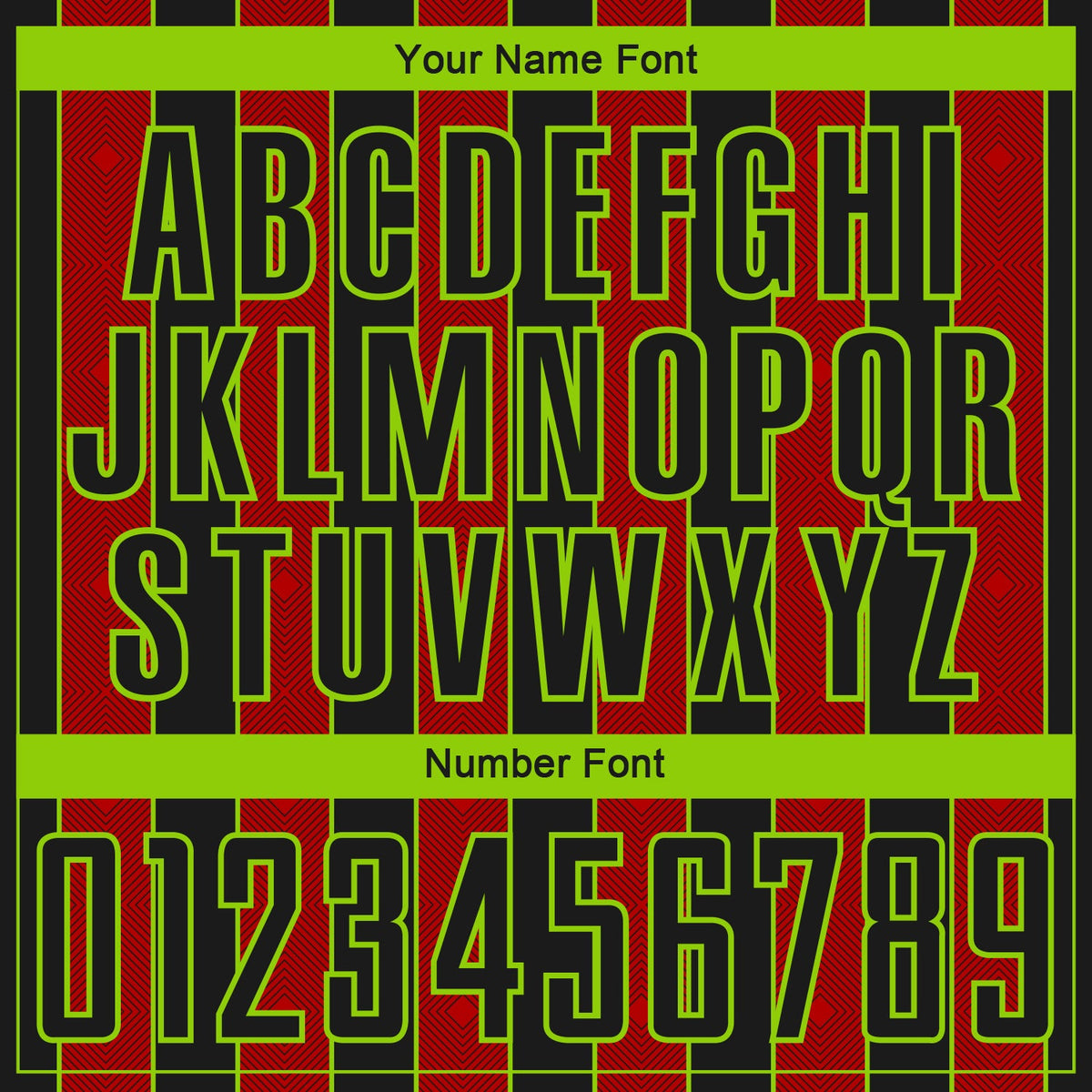 Custom Black Red-Neon Green Pinstripe Line Sports Sublimation Soccer Uniform Jersey Limited