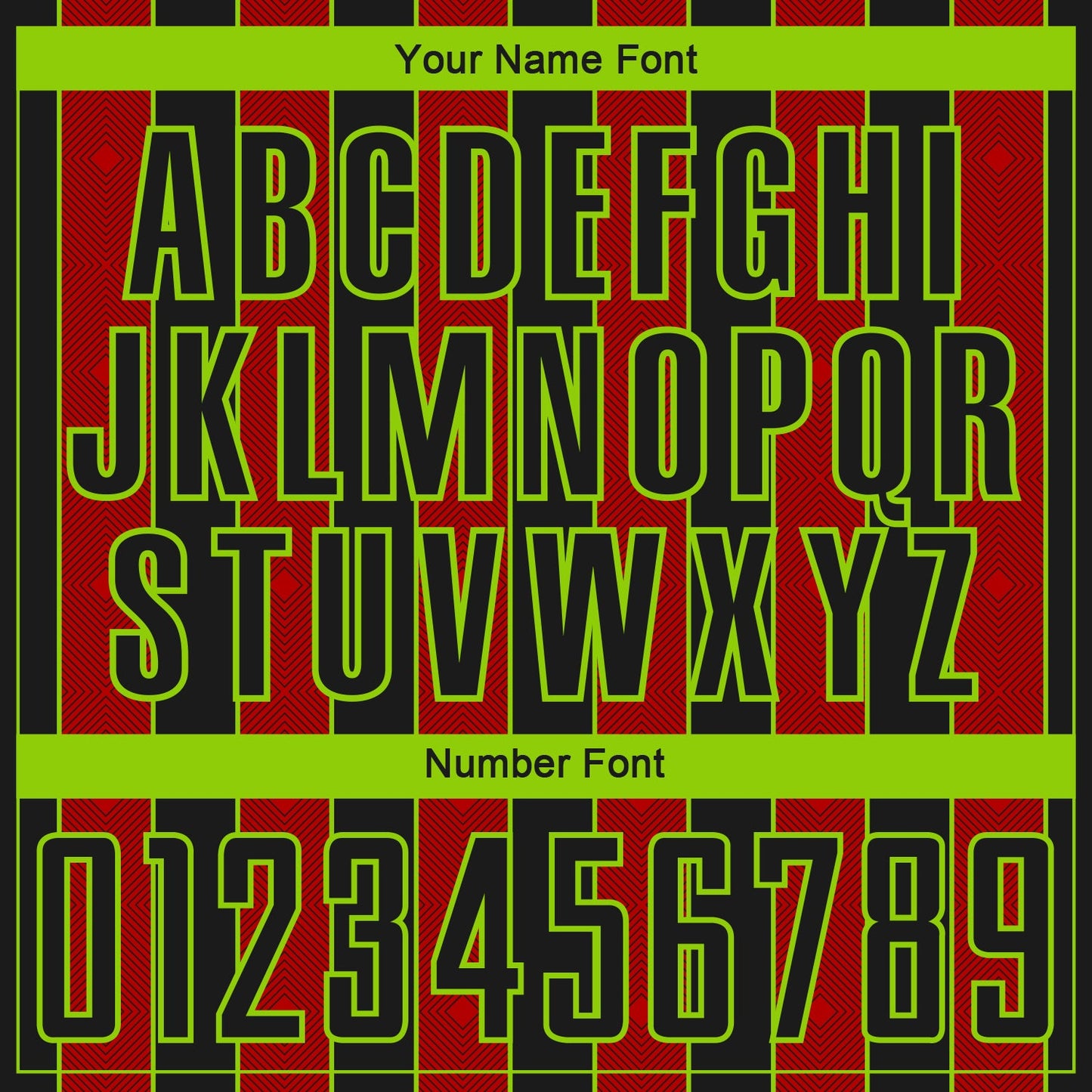 Custom Black Red-Neon Green Pinstripe Line Sports Sublimation Soccer Uniform Jersey Limited