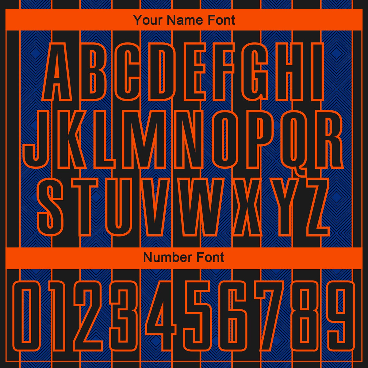 Custom Black Royal-Orange Pinstripe Line Sports Sublimation Soccer Uniform Jersey Limited