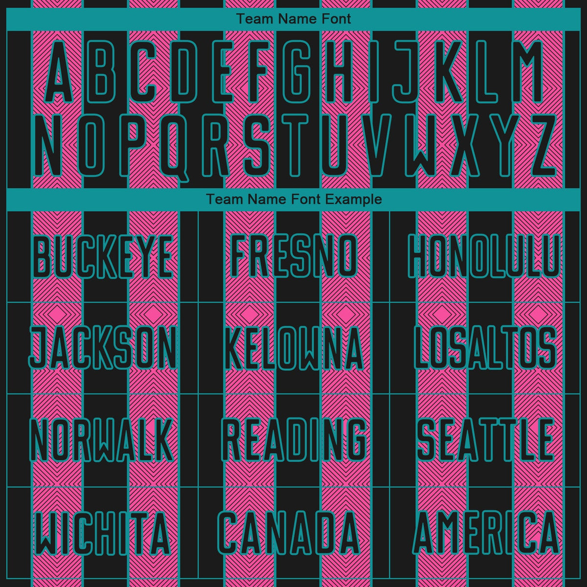 Custom Black Pink-Teal Pinstripe Line Sports Sublimation Soccer Uniform Jersey Limited