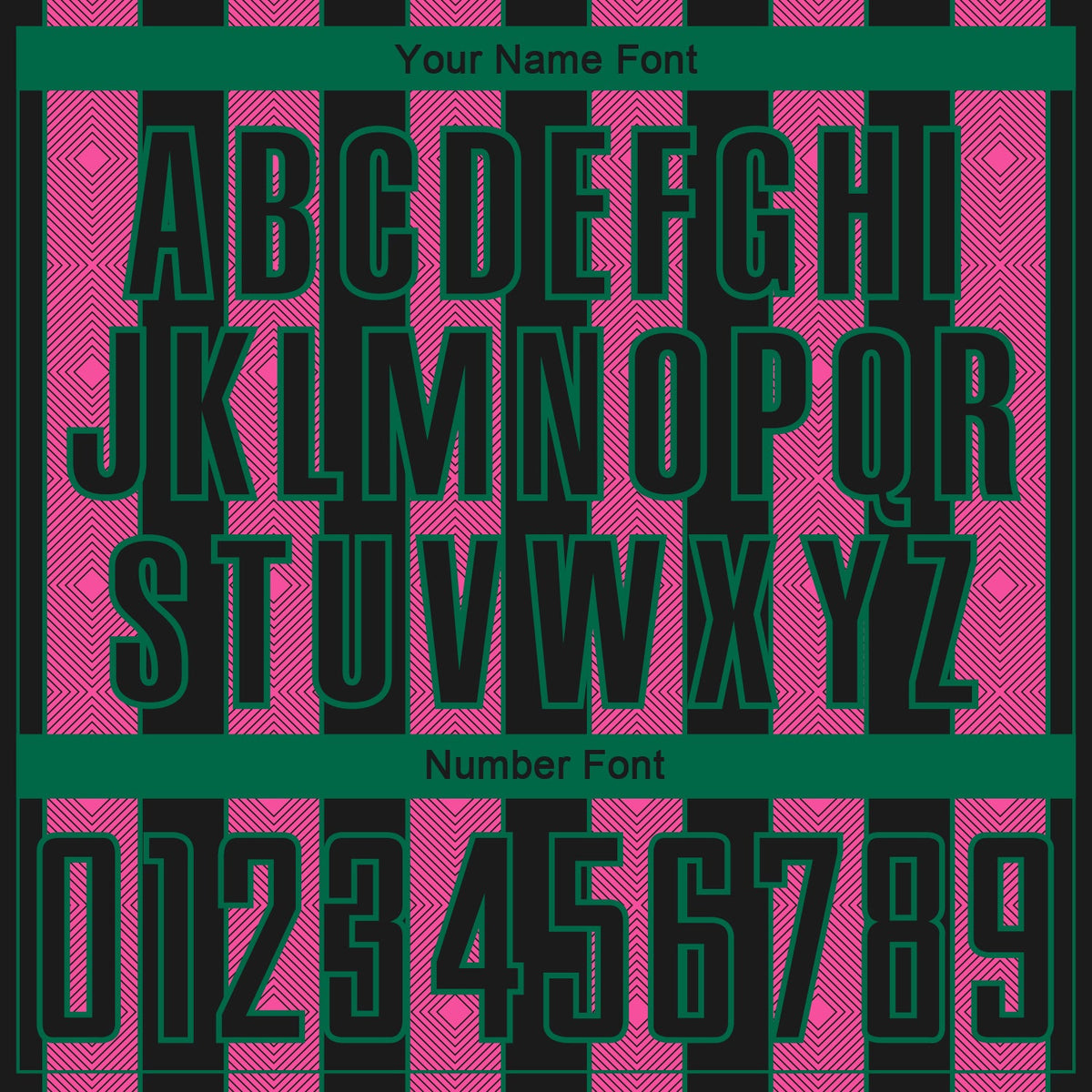 Custom Black Pink-Kelly Green Pinstripe Line Sports Sublimation Soccer Uniform Jersey Limited