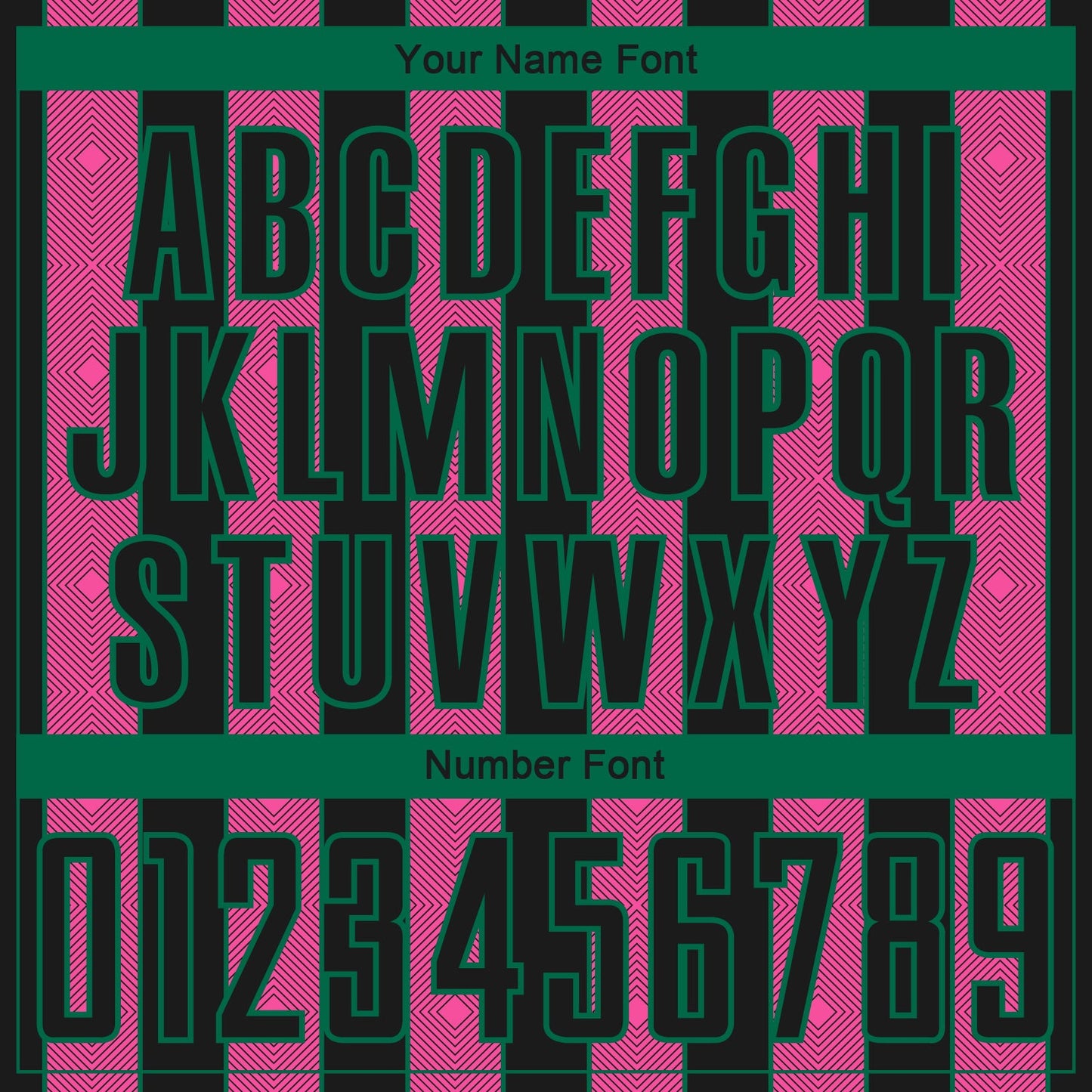 Custom Black Pink-Kelly Green Pinstripe Line Sports Sublimation Soccer Uniform Jersey Limited