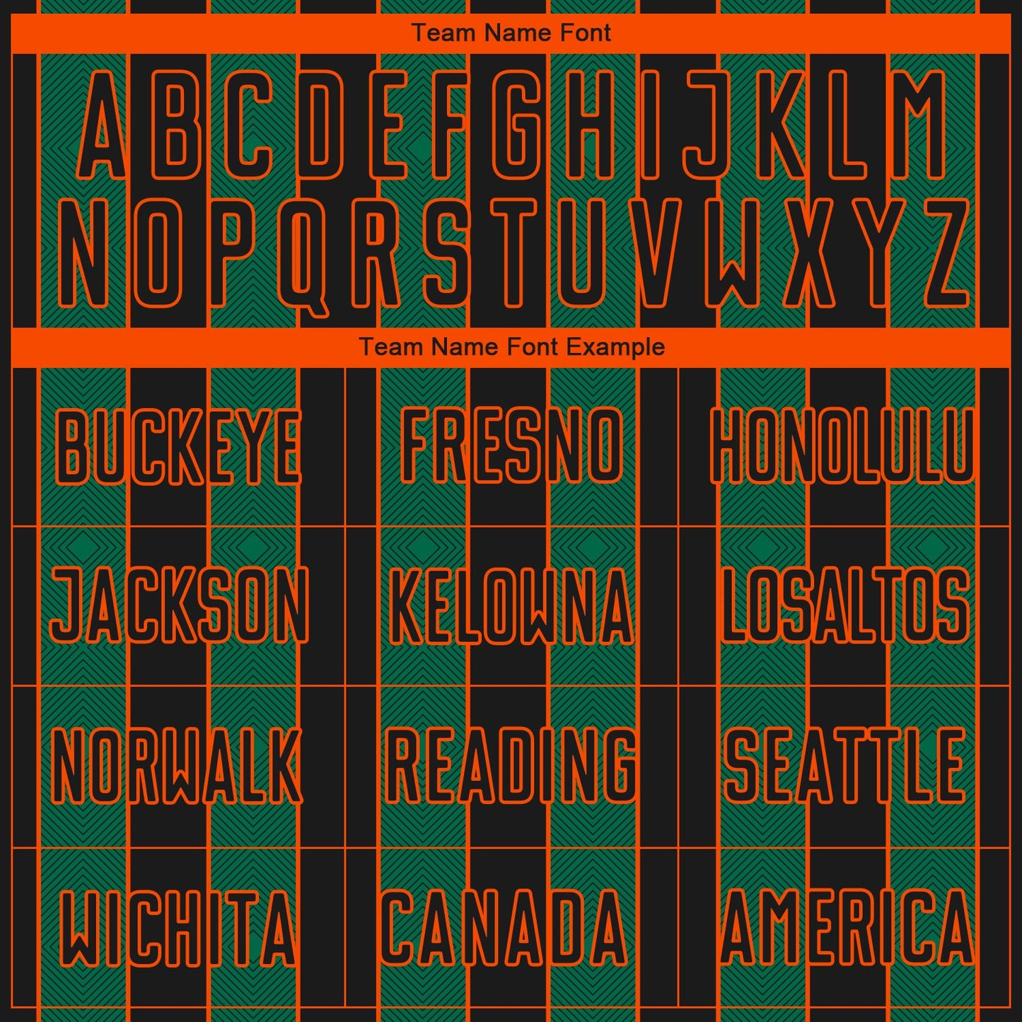 Custom Black Kelly Green-Orange Pinstripe Line Sports Sublimation Soccer Uniform Jersey Limited