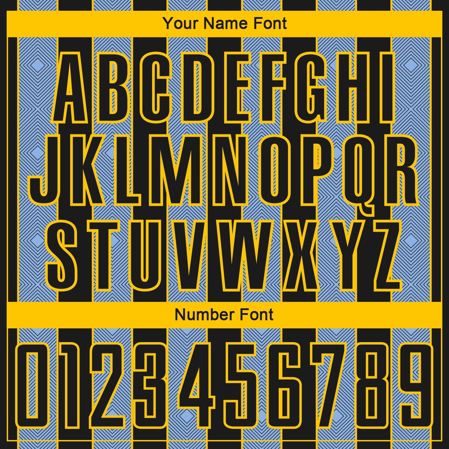 Custom Black Light Blue-Yellow Pinstripe Line Sports Sublimation Soccer Uniform Jersey Limited