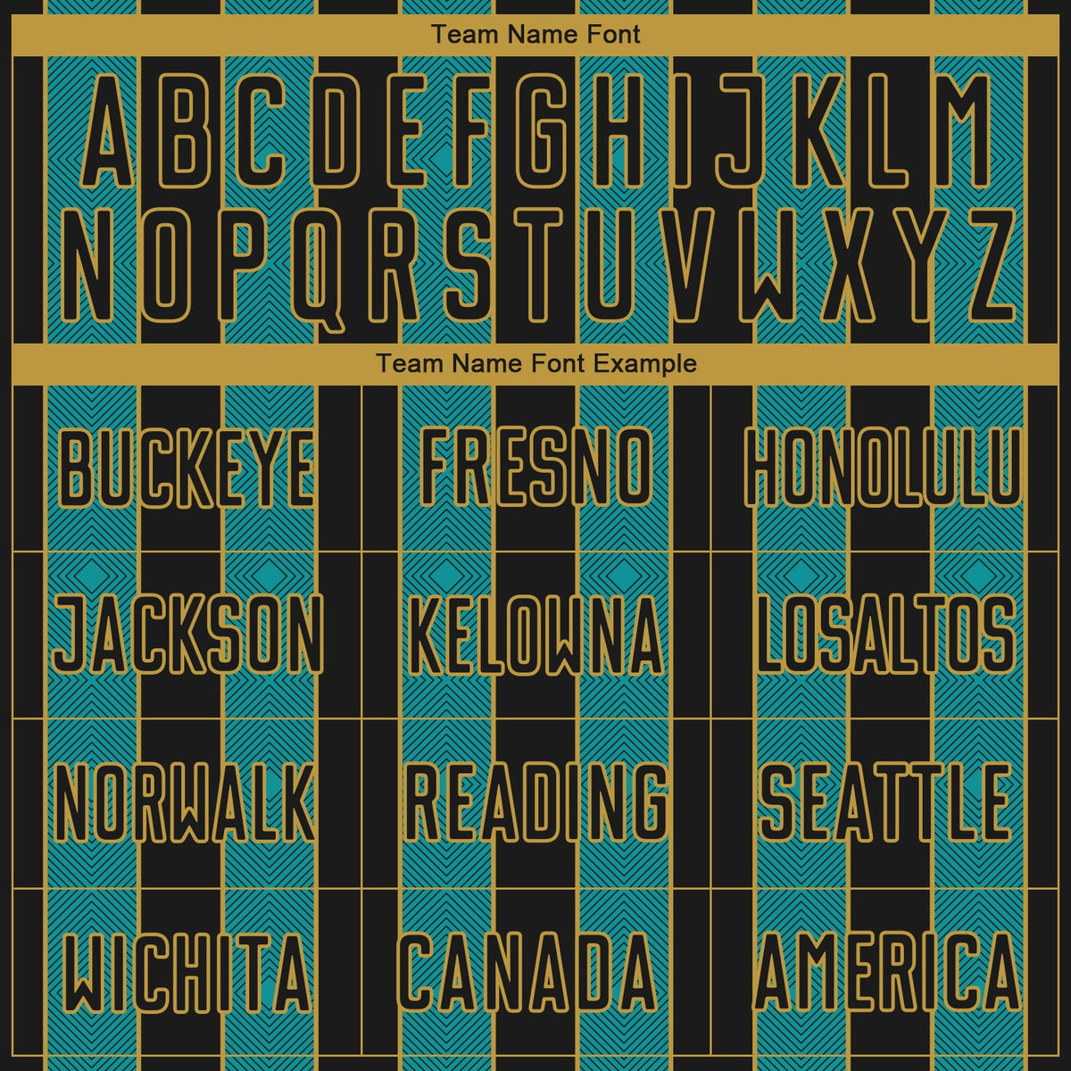 Custom Black Teal-Old Gold Pinstripe Line Sports Sublimation Soccer Uniform Jersey Limited