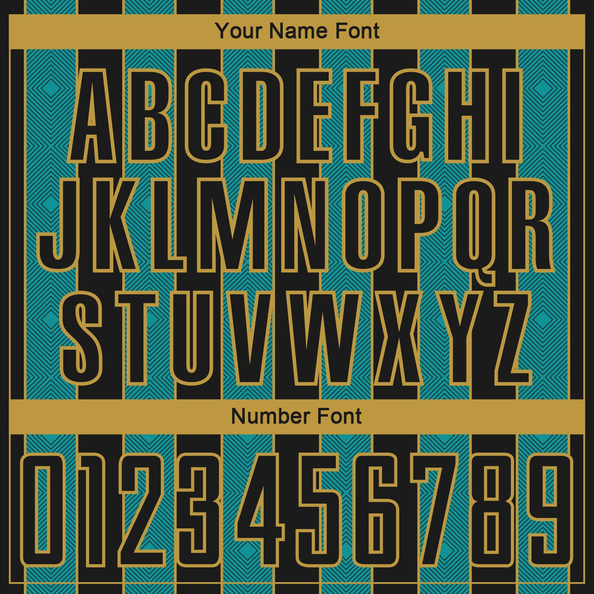 Custom Black Teal-Old Gold Pinstripe Line Sports Sublimation Soccer Uniform Jersey Limited