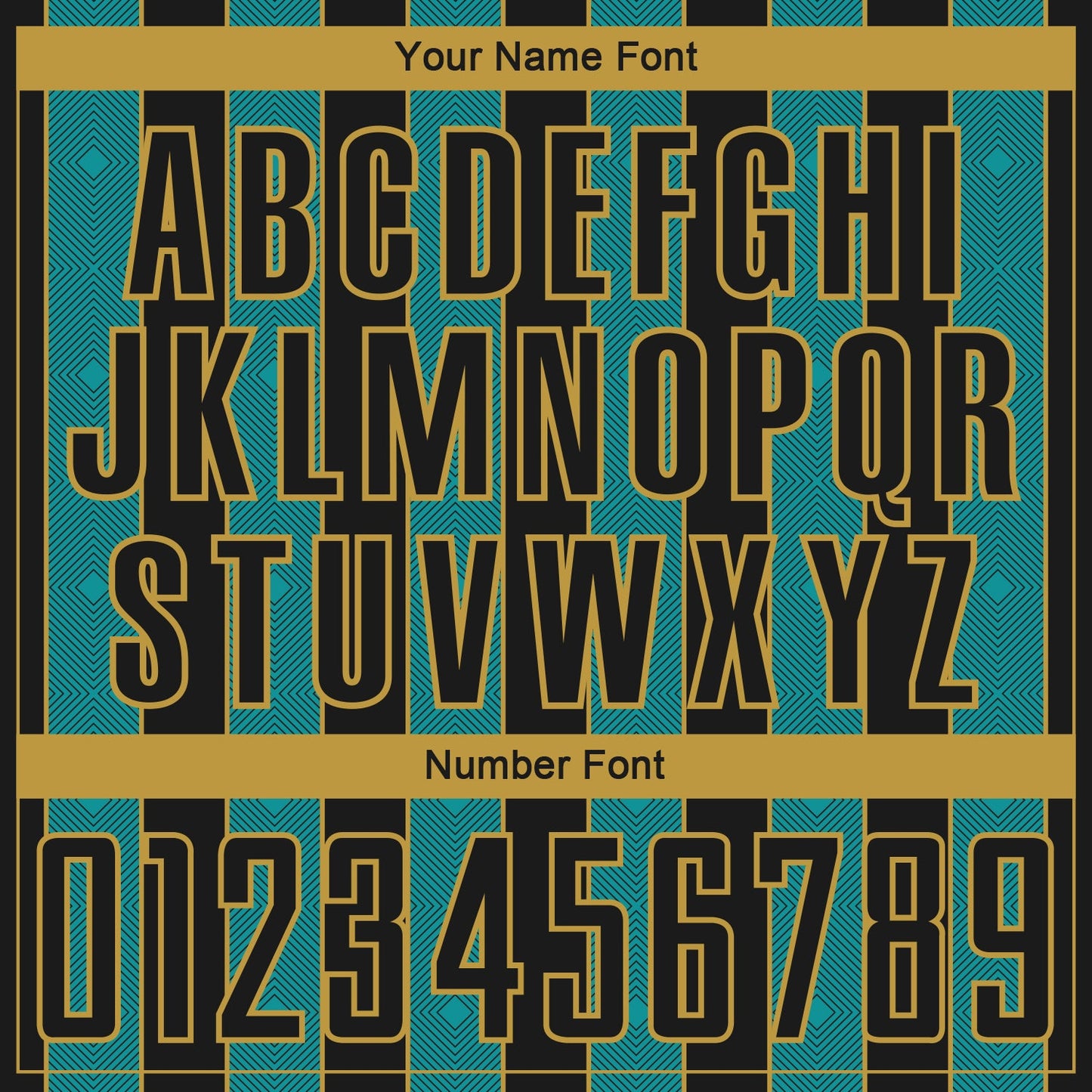 Custom Black Teal-Old Gold Pinstripe Line Sports Sublimation Soccer Uniform Jersey Limited