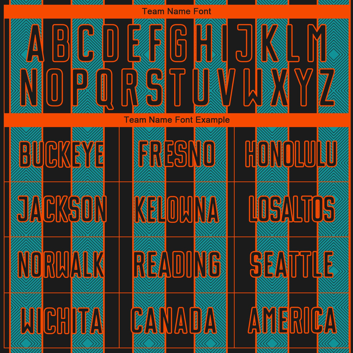 Custom Black Teal-Orange Pinstripe Line Sports Sublimation Soccer Uniform Jersey Limited